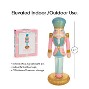 Elevated Indoor/Outdoor Use. Inflate Once, no constant air. Indoor and outdoor use. Effortless off-season storage. 5 Feet tall